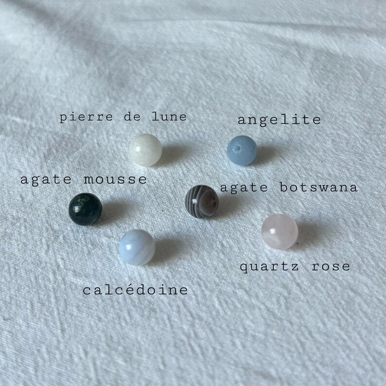 boucles doreilles planètes handmade gemmes et acier inoxydable zdjęcie 3