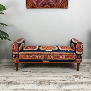 Bench with Arms, Bedroom Bench, Ottoman Storage, Saloon Bench, Storage Piano Bench, Storage Chest, Cushioned Bench, Flip Top