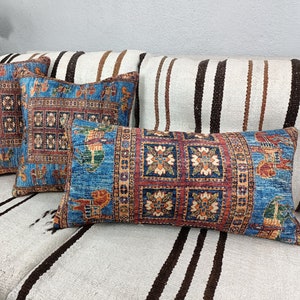 kilim cushion cases, throw lumbar, kilim rug pillow, turkish rug pillow, handmade pillow, chair decor pillow, 12x24 pillow case 12-24 PT 116