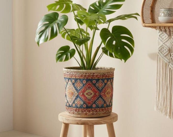 basket planter, planter pack, big planter, basket for plants pot, blanket basket, bathroom organizer, plant holder, planter bag, PTB 63-2