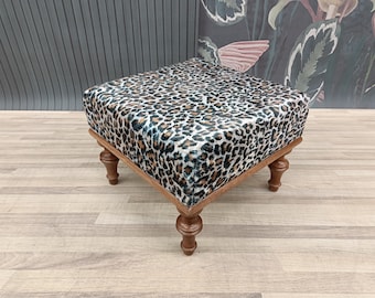 メタリックヒョウ柄スツール - Etsy 日本