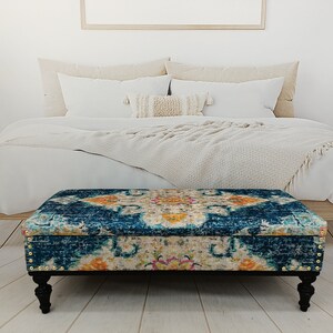 Ottoman Bench, Storage Bench, Bedroom Bench, Storage Side Table, Altar Table, Handmade Furniture, Boho Stool, Piano Bench, ST- 164