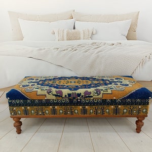 Bench For Entry, Handmade Furniture, Dining Bench, Upholstered Ottoman, Footstool, Storage Coffee Table, Trunk Bench, Long Seat ST 18x48 217
