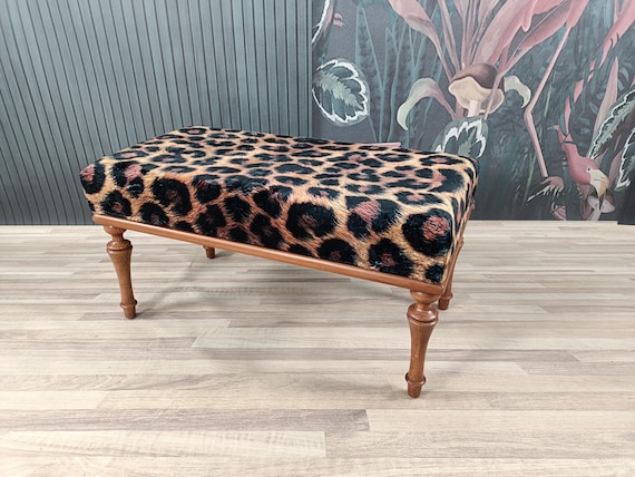 Leopard ottoman bench discount