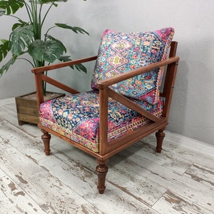 cocktail chair, bohemian armchair, accent chair, reading chair, lounging chair, handmade furniture, retro chair, rocking chair, SOFA 40 image 9