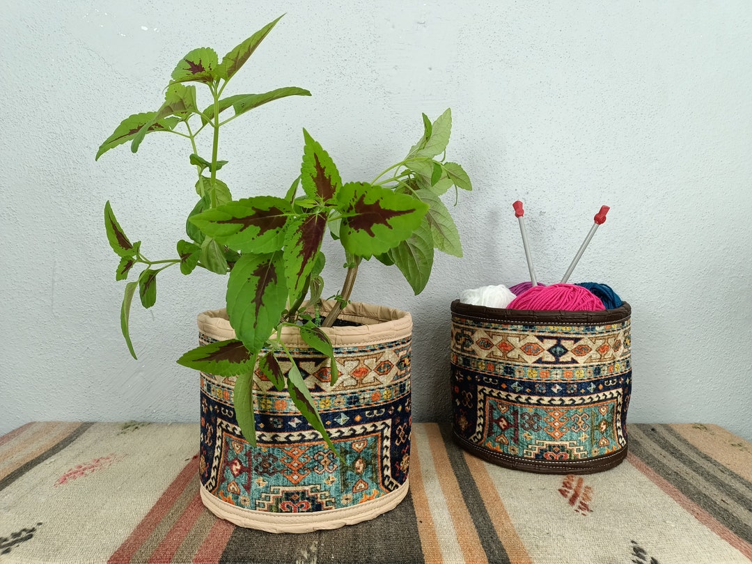 Plant Pot Box, Planter Pots, Plant Bag, Basket Plant Pot, Bohemian