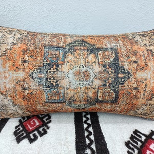 Kilim cushion cover, Handmade pillow, Turkish rug pillow, Decorative pillow, Sofa pillow, Couch pillow, 12x24 Pillow, PT 794