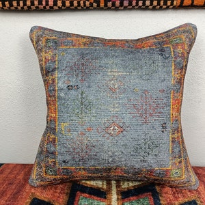 Turkish rug pillow, Handmade pillow, Kilim pillow cover, Cushion cover, Sofa pillow, 12x24 Pillow, Couch Pillow, Pillow case, PT 107 image 6