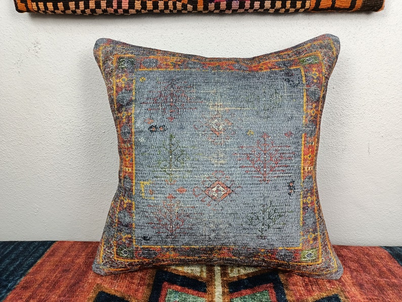 Turkish rug pillow, Handmade pillow, Kilim pillow cover, Cushion cover, Sofa pillow, 12x24 Pillow, Couch Pillow, Pillow case, PT 107 image 6