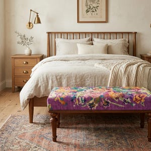 Upholstered bench, Funky chair, Bohemian bench, Bedroom bench, Lounging bench, Cocktail ottoman, Piano bench, Dressing bench, BENCH 1019