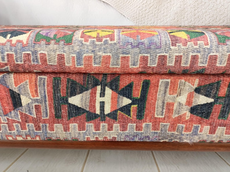 Armed Ottoman Bench, Living Room Bench, Upholsterd Sofa Couch, Handmade Furniture, Hallway Bench, Storage Bench, Yoga Seat, ST 18x51 881 image 10