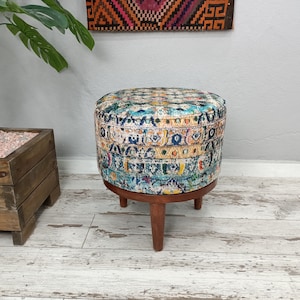 Make up bench, Upholstered bench, Ottoman chair, Pouf chair, Hallway bench, Lounge chair, Boho chair, Accent bench, Dressing chair, FS 67