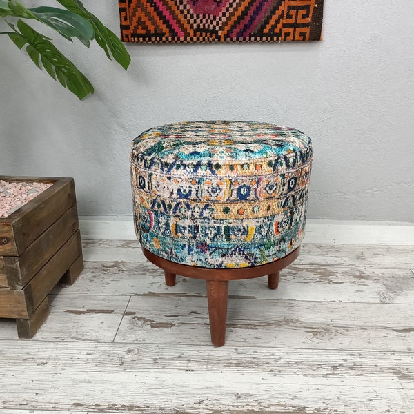 Make up bench, Upholstered bench, Ottoman chair, Pouf chair, Hallway bench, Lounge chair, Boho chair, Accent bench, Dressing chair, FS 67