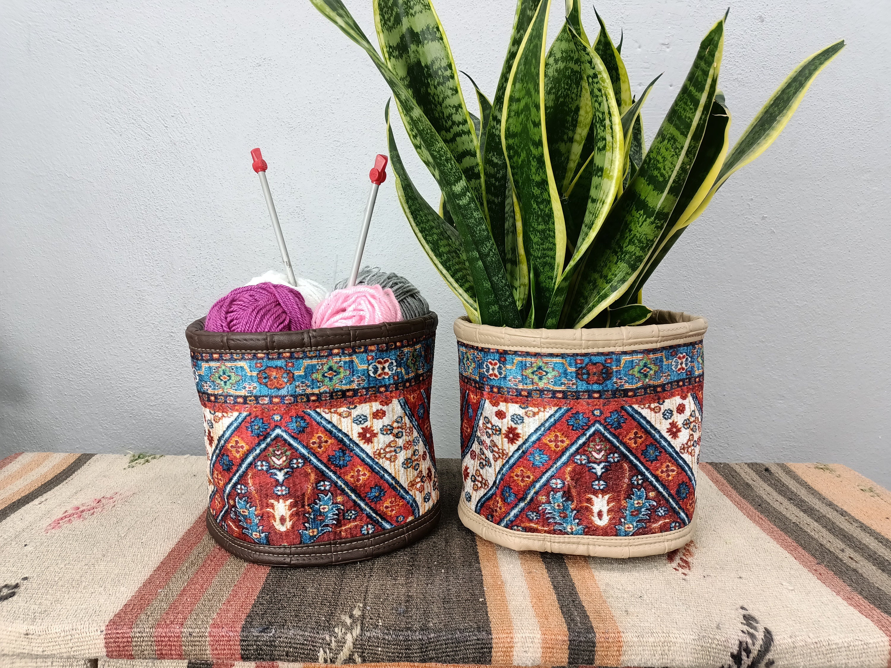 baskets for plants, hanging basket, plant holder basket, plant pot, gift planter, yarn basket, toy storage, flower pot, boho basket, PTB 36