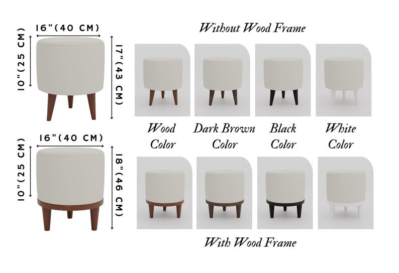 Klavierbank, gepolsterter Fußhocker, Barhocker, runder Pouf, Ottomanenhocker, Schminktischstuhl, Eingangsbank, Knopfbank, Garderobenbank, FS 163 Without wood frame