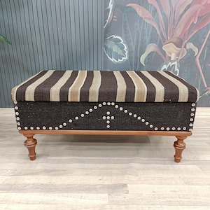 Upholstered Ottoman, Storage Bench, Shoe Storage Trunk, Chesterfield, Footstool, Storage End Table, Hallway Bench, Entryway Bench, ST- 100