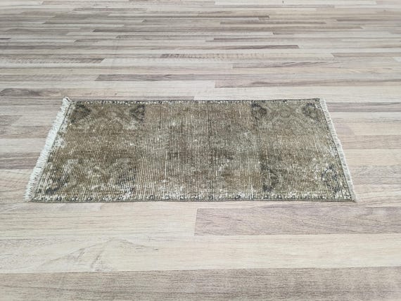 tribal rug, faded rug, neutral wool rug, handmade rug, anatolian rug, ethnic rug, nomadic rug, rustic rug, decorative rug, 1.3x2.8 ft VT5532