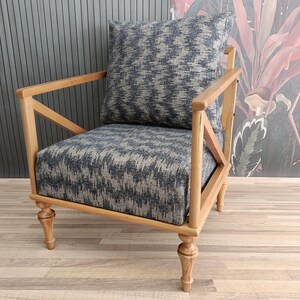 Lesestuhl, Handgefertigter Sessel, Sitzstuhl, Holzarbeitsmöbel, Boho-Sessel, Polstersofa, Tv-Stuhl, Vatertagsgeschenk, SOFA KM-05 Bild 10