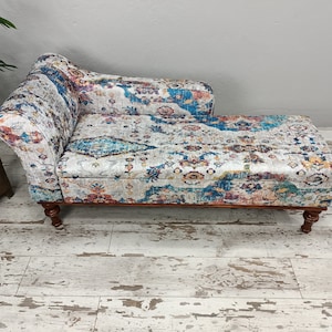 Wohnzimmer Chaise, Boho Sofa, Einzelsofa, Chaise Lounge Sofa, Retro Sofa Couch, Handgefertigte Möbel, Aufbewahrungsmöbel, SOFA 70 Bild 8