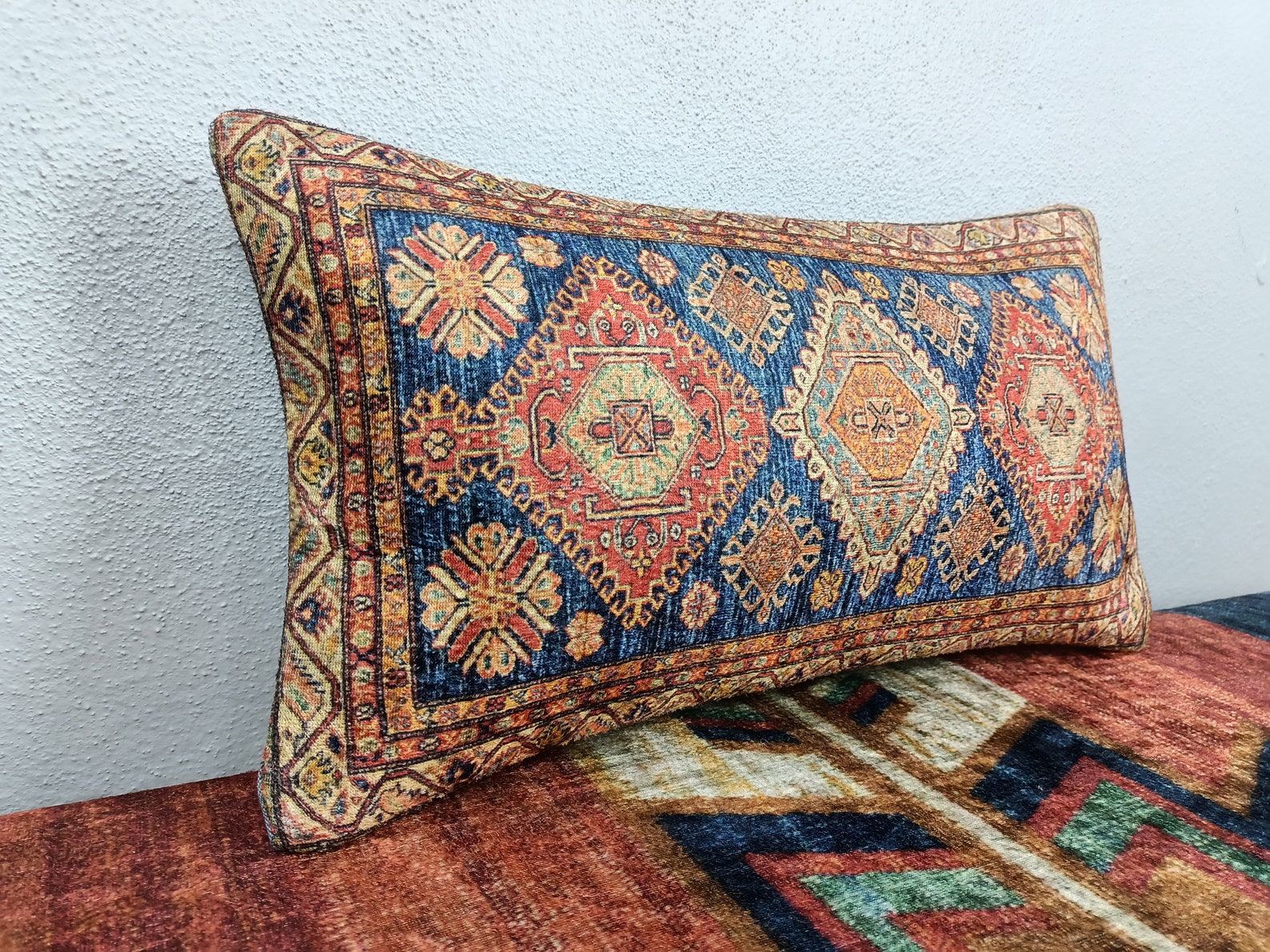 Turkish Rug Pillow Couch Pillows Mini Oushak Pillow Etsy
