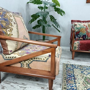 Chair with armrest, Vintage sofa couch, Wood sofa, Bergere chair, Porch furniture, Sectional Sofa, Bohemian couch, Saloon couch, SOFA 03