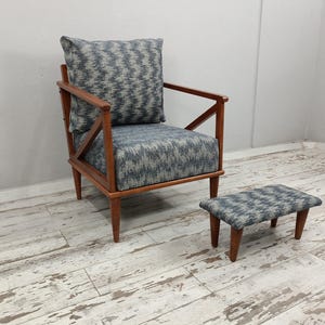 Reading chair, Handmade armchair, Sitting chair, Wood work funiture, Boho armchair, Upholstered sofa, Tv chair, Father day gift,
