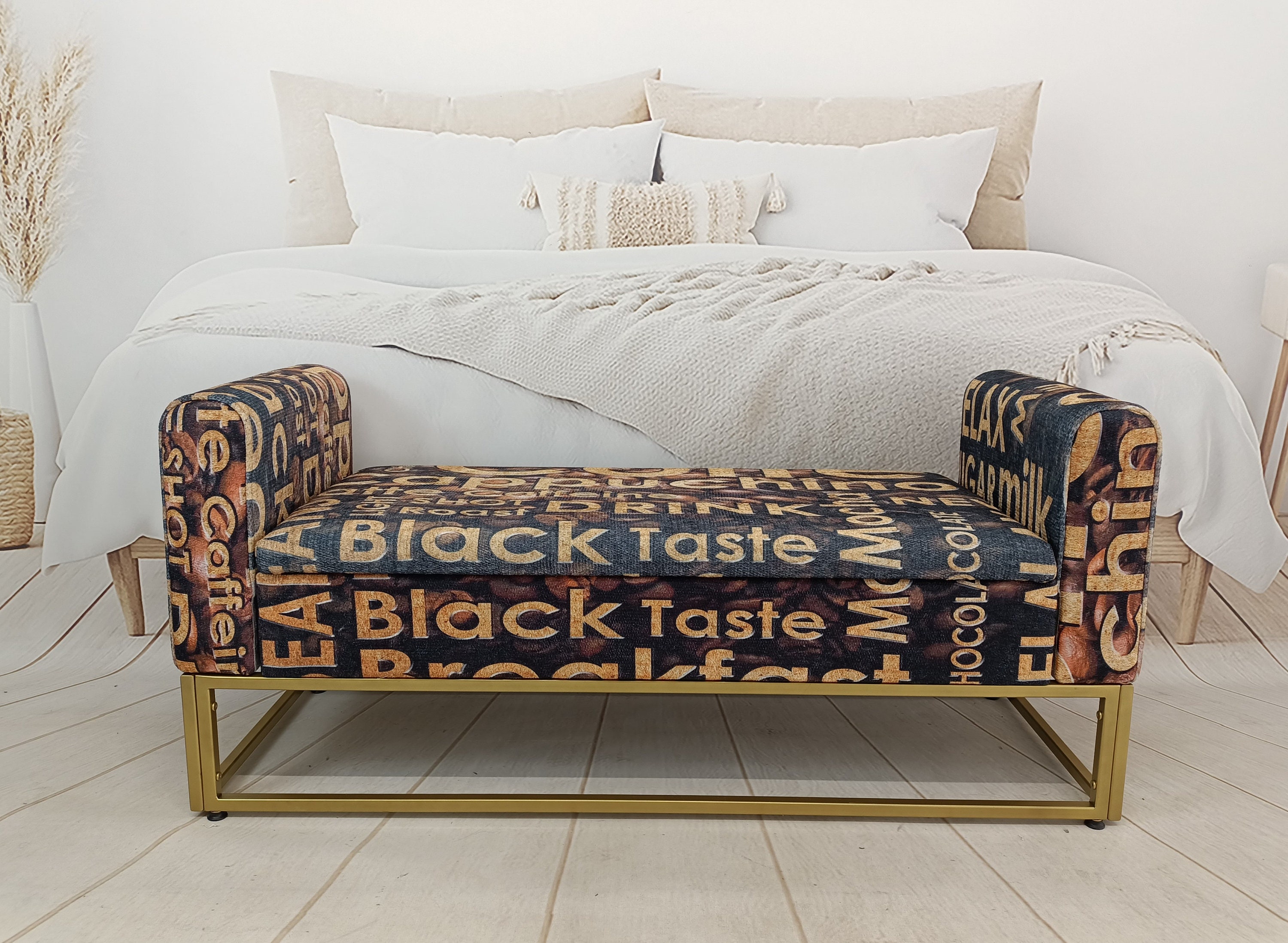 Storage Bench With Arms Foyer Furniture Upholstered Bench Bar Couch Hotel Sofa Dining Table Bench Daybed Bedding MTL 18x51 877 Etsy UK