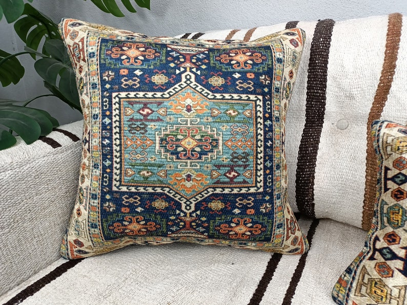 boho pillow, bench cushion, mini pillow cover, rug cushion, throw pillow, euro sham, lumbar pillow, 12x24 pillow, couch pillow, PT 160 image 3