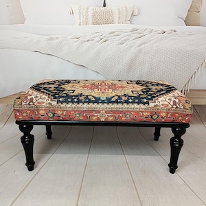 Farmhouse bench, Vanity chair, Dressing bench, Upholstered bench, Bedroom bench, Dining bench, Ottoman bench, Side table, BENCH 1028 image 14