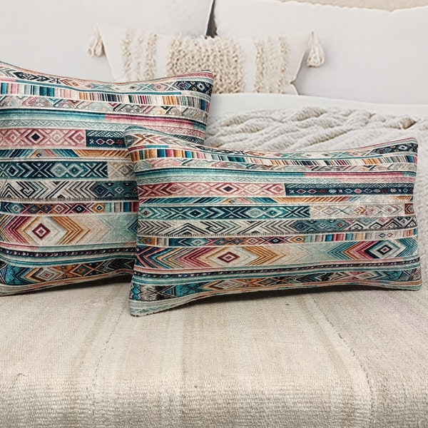 lumbar cushion, ikat pillow, body pillow cover, ethnic pillow, ottoman cushion, accent pillow, throw pillow cover, cozy pillow, PT 4471