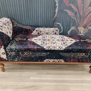 Chaise lounge sofa, Sleeper sofa, Upholstered sofa couch, Handmade furniture, Relaxing chair, Cat couch, Saloon sofa, Boho sofa, SOFA 870