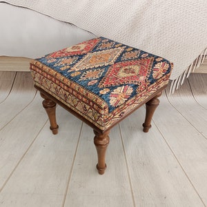 Upholstered footstool, Vanity stool, Coffee stool, Ottoman chair, Sitting bench, Low chair, Desk chair, Foot rest, Tv chair, VT 63 18x18