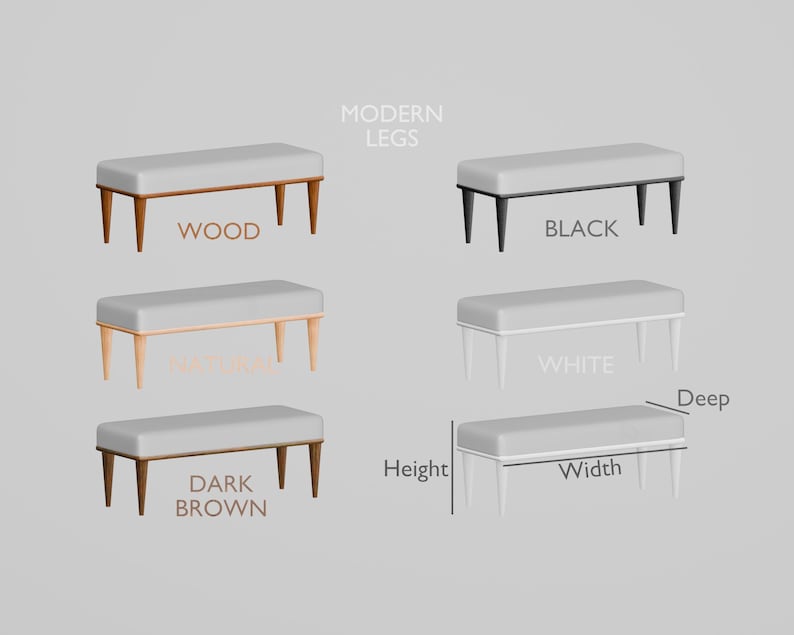 Bench for bedroom, High quality bench, Neutral bench, Uphosltered bench, Window bench, Hallway bench, Yoga bench, Footrest bench, BENCH KM-9