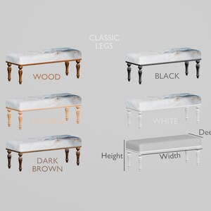 Ocean Pattern Bench, Ottoman Bench, Upholstered Bench, Boho Kitchen Seat, Modern Chair, Piano Bench, Coffee Table, Vanity Stool, BENCH 882