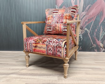 rocking chair, handmade sofa, upholstered couch, accent chair, tufted couch, reading chair, garden furniture, single sofa, SOFA 883