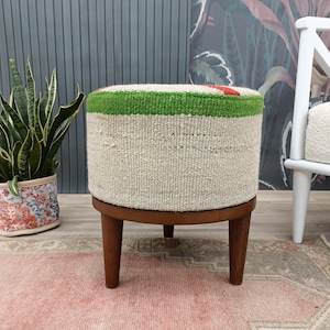 Ottoman stool, Vanity table bench, Kilim bench, Padded bench, Footstool bench, Shower bench, Handmade bench, Pouf bench, Shoe bench, FS 1188