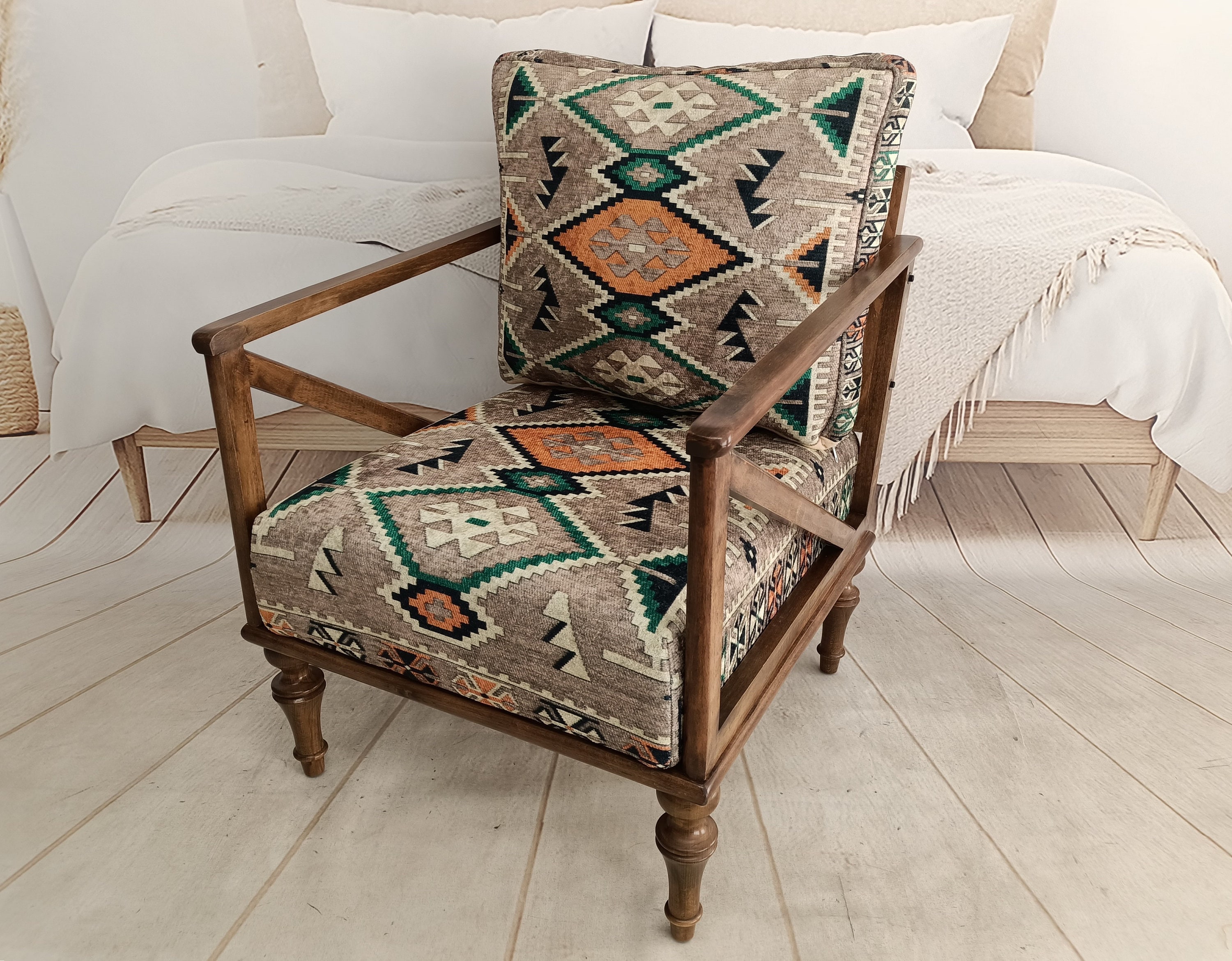 Kilim Side Chair Lounge Chair Relaxing Chair Office Chair Single Armchair Handmade Furniture Accent Chair Dining Table Chair SOFA 38 Etsy