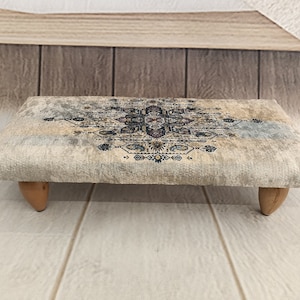 Bed step stool, Saddle stool, Footstool, Ottoman for rocking chairs, Artisan furniture, Short stool, Couch caddy, Boho stool, Pouf stool, 41