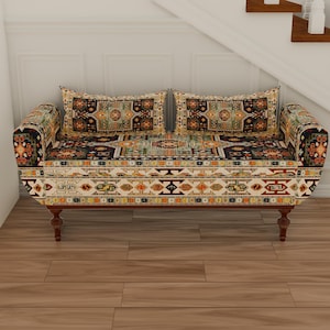 End of bed bench, Versatile seating, Upholstered bench, Bench without back, Handmade bench, Ottoman bench, Storage bench with arm, ST 160-2