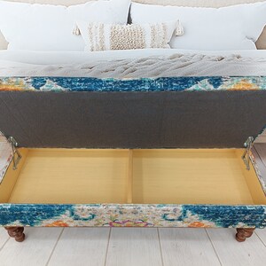 Ottoman Bench, Storage Bench, Bedroom Bench, Storage Side Table, Altar Table, Handmade Furniture, Boho Stool, Piano Bench, ST- 164