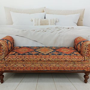 Upholstered Loveseat, Storage Ottoman, Window Seat, Armed Bench, Lounge Bench, Storage Couch, Bedroom Bench, Entry Chair, ST 18x51 63