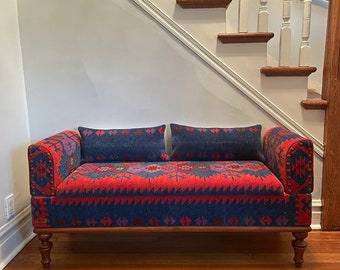 Bench with storage, Bedroom Sofa, Tufted Ottoman, Lift Top Pouffe, Luxury Kilim Bench, Storage Chest, Wooden Entry Chair, STORAGE 253