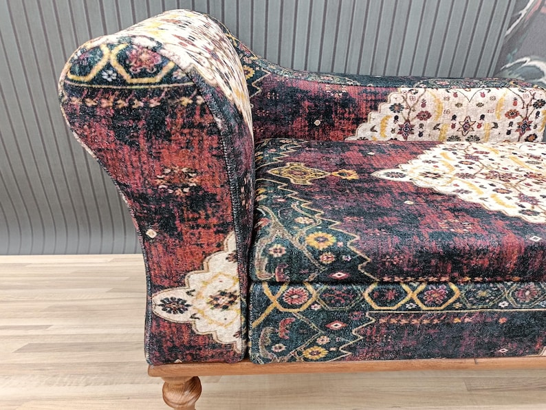 Chaise lounge sofa, Sleeper sofa, Upholstered sofa couch, Handmade furniture, Relaxing chair, Cat couch, Saloon sofa, Boho sofa, SOFA 870