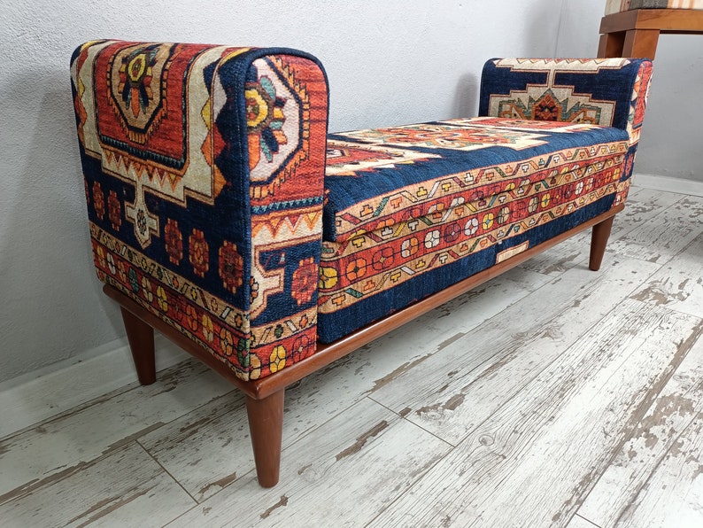 Bench with Arms, Bedroom Bench, Ottoman Storage, Saloon Bench, Storage Piano Bench, Storage Chest, Cushioned Bench, Flip Top, ST 18x51 261