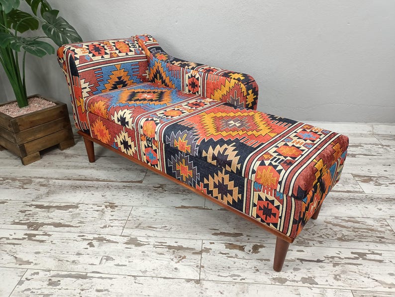 Upholstered chaise lounge, Living room sofa, Aztec chair, Lounging chair, Saloon sofa, Bench with back, Storage bed, Ottoman bench, SOFA 00