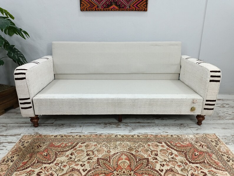 Vintage Loveseat Kilim Sofa Sectional 3 Seater Upholstered Etsy