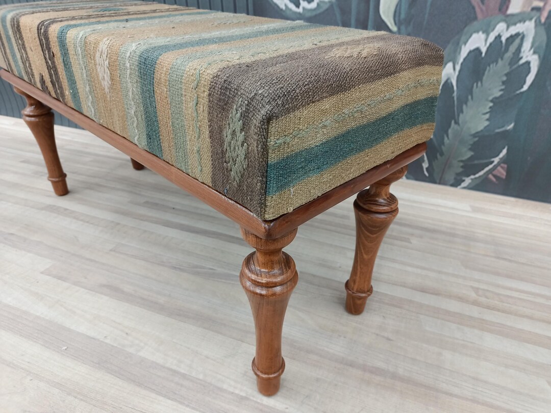 Pastel Color Bench, Handmade Furniture, Bohemian Bench, Ethnic Bench ...