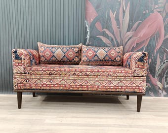 Upholstered Loveseat, Storage, Window Seat, Armed Lounge Bench