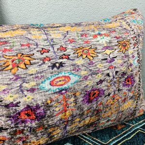 oriental pillow, euro sham cover, rug pillow cover, sofa pillow, lumbar pillow cover, boho pillow, decorative pillow, floor cushion, PT 1020 image 8