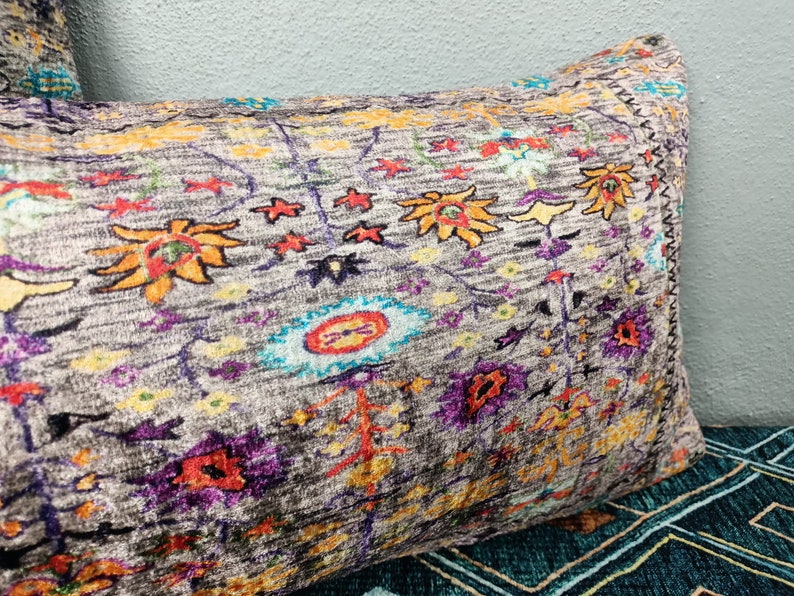 oriental pillow, euro sham cover, rug pillow cover, sofa pillow, lumbar pillow cover, boho pillow, decorative pillow, floor cushion, PT 1020 image 8